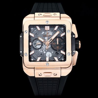 Hublot Square Bang Unico Rose Gold Steel Case Hublot Watches for Sale